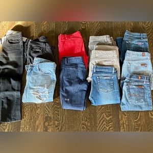 Bundle of women’s designer jeans